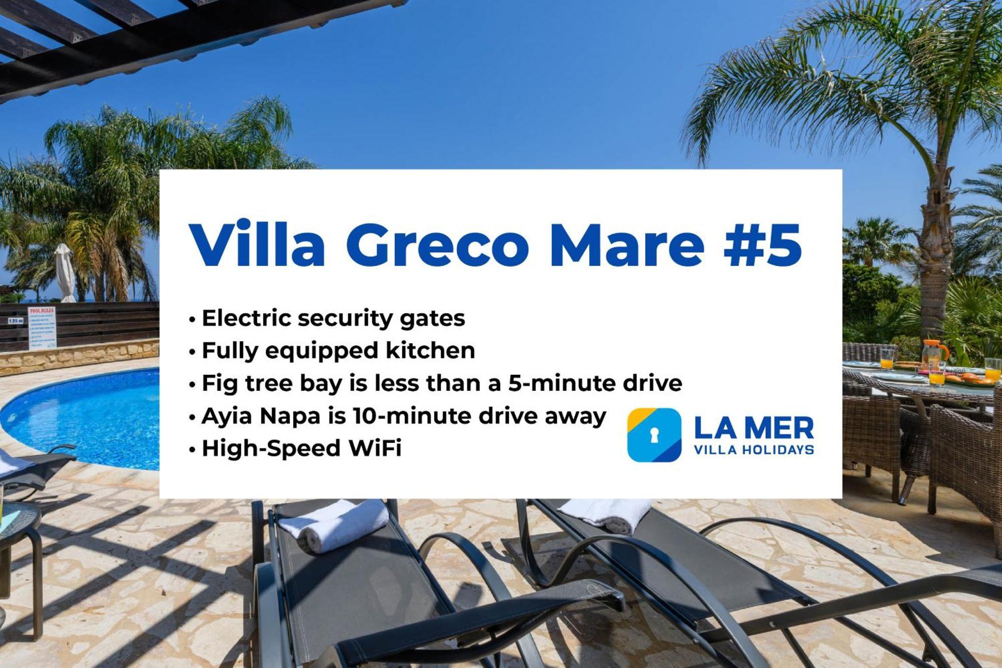 Villa Greco Mare #5 Протарас Экстерьер фото