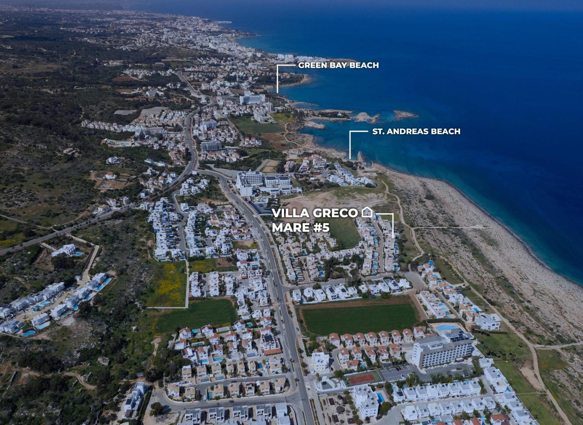Villa Greco Mare #5 Протарас Экстерьер фото